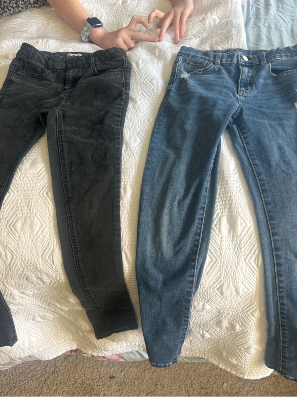 Lot of Girls Skinny Jeans Size 10 Black & Blue - jordache & epic threads